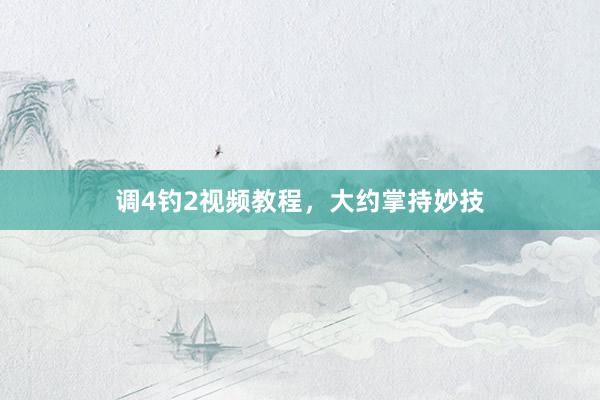 调4钓2视频教程，大约掌持妙技